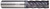 Photograph of a Helical Solutions 82865 |HXVR-SR-40500-R.040 0.5000" (1/2) Cutter DIA x 0.5000" (1/2) Shank DIA x 0.0400" Radius x 1.0000" (1) Length of Cut x 3.0000" (3) Overall Length Carbide Corner Radius End Mill for Steel, 4 Flutes, APLUS Coated - (HXVR-SR-40500-R.040)