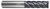 Photograph of a Helical Solutions 83927 |HVTI-026-60625-R.030 0.6250" (5/8) Cutter DIA x 0.6250" (5/8) Shank DIA x 0.0300" Radius x 1.6250" (1-5/8) Length of Cut x 3.5000" (3-1/2) Overall Length Carbide Corner Radius End Mill for Titanium, 6 Flutes, APLUS Coated - (HVTI-026-60625-R.030)
