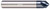 Photograph of a Helical Solutions 83870 |HPCM60-50187 0.1875" (3/16) Shank DIA x 60° Included Angle x 2.0000" (2) Overall Length X 0.0500" Tip DIA Carbide Chamfer Mill, 5 Helical Flutes, APLUS Coated - (HPCM60-50187)