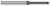 Photograph of a Harvey Tool 53515-C3 | 0.0930" (3/32) Neck DIA x 0.7500" (3/4) Reach x 15° per side Carbide Pointed Chamfer Cutter, 2 Flutes, AlTiN Coated