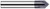 Photograph of a Harvey Tool 790945-C3 | 0.1875" (3/16) Shank DIA x 45° per side Carbide Flat Chamfer Cutter, 3 Flutes, AlTiN Coated