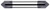 Photograph of a Harvey Tool 790045-C3 | 0.2500" (1/4) Shank DIA x 45° per side Carbide Flat Chamfer Cutter DE, 4 Flutes, AlTiN Coated