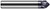 Photograph of a Harvey Tool 789016 | 0.2500" (1/4) Shank DIA x 45° per side Carbide Flat Chamfer Cutter, 5 Helical Flutes