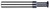 Photograph of a Harvey Tool 821816 | 0.2500" (1/4) Cutter DIA x 0.1250" (1/8) Width x 1.5000" (1-1/2) Neck Length Carbide Double Angle Shank Cutter, 4 Flutes