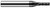 Photograph of a Harvey Tool 921002 | 0.1090" (7/64) Cutter DIA x 0.3270" Length of Cut Carbide Diamond Cut End Mill, 8 RH Teeth, 10 LH Teeth