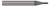 Photograph of a Harvey Tool 798178-C6 | 0.0780" (5/64) Cutter DIA x 0.1170" Length of Cut Carbide Ball End Mill for Hardened Steels, 6 Flutes, AlTiN Nano Coated