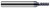 Photograph of a Harvey Tool 933220-C6 | 0.0200" (.5 mm) Cutter DIA x 0.0050" Radius x 0.0600" Length of Cut Carbide Corner Radius End Mill for Hardened Steels, 5 Flutes, AlTiN Nano Coated