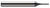 Photograph of a Harvey Tool 792714-C6 | 0.0140" Cutter DIA x 0.0230" Length of Cut x 0.0450" Reach Carbide Hexalobe Cutter, 4 Flutes, AlTiN Nano Coated