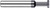 Photograph of a Harvey Tool 793960-C3 | 0.5000" (1/2) Cutter DIA x 0.0100" Radius x 0.1250" (1/8) Width x 1.5000" (1-1/2) Neck Length CarbideCorner Radius Standard  Keyseat Cutter, 8 Flutes, AlTiN Coated