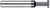 Photograph of a Harvey Tool 792870-C3 | 0.5000" (1/2) Cutter DIA x 0.0150" (1/64) Radius x 0.1875" (3/16) Width x 1.5000" (1-1/2) Neck Length CarbideCorner Radius Standard  Keyseat Cutter, 8 Flutes, AlTiN Coated