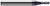 Photograph of a Harvey Tool 51013 | 0.2031" (13/64) Cutter DIA x 0.3120" (5/16) Length of Cut Carbide Ball End Mill, 4 Flutes