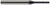 Photograph of a Harvey Tool 802308 | 0.1250" (1/8) Cutter DIA x 0.3750" (3/8) Length of Cut x 0.8750" (7/8) Reach Carbide Square End Mill, 4 Flutes