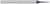 Photograph of a Harvey Tool 799315 | 0.0150" (1/64) Cutter DIA x 0.1200" Length of Cut Carbide Tapered Square End Mill, 3 Flutes