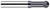 Photograph of a Harvey Tool 833808-C3 | 0.1250" (1/8) Cutter DIA x 0.7500" (3/4) Neck Length x 220° Carbide Undercutting End Mill, 4 Flutes, AlTiN Coated