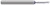 Photograph of a Harvey Tool 795345-C8 | 2.000 mm Cutter DIA x 3.000 mm Length of Cut x 16.000 mm Reach Carbide Square End Mill for Aluminum Alloys, 3 Flutes, TiB2 Coated