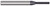 Photograph of a Harvey Tool 890140-C6 | 0.0400" Cutter DIA x 0.1600" Length of Cut Carbide Square End Mill Finisher for Exotic Alloys, 6 Flutes, AlTiN Nano Coated