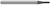 Photograph of a Harvey Tool 875455-C6 | 0.0550" (1.4 mm) Cutter DIA x 0.1650" Length of Cut Carbide Square End Mill for Exotic Alloys, 4 Flutes, AlTiN Nano Coated