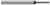 Photograph of a Harvey Tool 880747-C6 | 0.0470" (3/64) Cutter DIA x 0.0710" Length of Cut x 0.3280" (21/64) Reach Carbide Square End Mill for Exotic Alloys, 3 Flutes, AlTiN Nano Coated