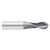 All Industrial E5249016TF | 2 Flute Ball Nose Standard Carbide End Mill, 1/4" Diameter, TiAlN