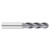 All Industrial EH062024S | 4 Flute Extra Long Ball TiAlN Coated End Mill, 3/8" Diameter 4"