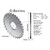 RobbJack C40-0400-32-36 | 1.000" Diameter x 0.040" Thickness 36 Teeth Uncoated Slitting Saw