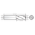 RobbJack NS-403-24-FL | 0.750" Diameter x 0.750" Shank x 5.000" OAL 4 Flute AlTiN Coated Square End Mill
