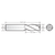 RobbJack TR-404-16-T | 0.5000" Cutting Diameter x 0.5000" Shank x 3" OAL 4 Flute TiN Coated Square End Mill