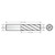 RobbJack ST-630-12-T | 0.3750" Diameter x 0.3750" Shank x 2.5000" OAL 6 Flute TiN Coated Square End Mill
