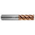 Helical Solutions 88335 | HEV-5 0.3750" Diameter x 0.3750" Shank x 3.0000" OAL x 0.0400" Radius 5 Flute Tplus Coated Corner Radius End Mill