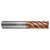 Helical Solutions 88538 | HEV-C-6 0.6250" Diameter x 0.6250" Shank x 3.5000" OAL x 0.0300" Radius 6 Flute Tplus Coated Corner Radius End Mill