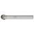 Pferd 21724551 | 24551 5/16" Diameter x 1/4" Shank x 2-1/16" OAL x 1" LOC Annealed cast iron Ball Shape Single Cut Burr