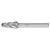Pferd 21725160 | 25160 3/8" Diameter x 1/4" Shank x 3" OAL x 1.0625" LOC Aluminum Burr