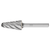 Pferd 21725185 | 25185 5/8" Diameter x 1/4" Shank x 3-1/4" OAL x 1.3125" LOC Aluminum Burr