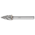 Pferd 21725654 | 25654 3/8" Diameter x 1/4" Shank x 2-1/2" OAL x 3/4" LOC Aluminum Burr