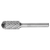 Pferd 21728001 | 28001 1/2" Diameter x 1/4" Shank x 2-3/4" OAL x 1" LOC Annealed cast iron Burr