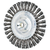 Pferd 79184827 | 82190P 4" Diameter x 3/16" Width Carbon Steel Stringer Bead Wheel Brush