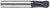 YG1 93269 | 1" Diameter x 1" Shank x 4" OAL x 1  3/4" LOC 5 Flute ALTiN Coated Carbide Roughing Ball Nose End Mill