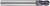 YG1 93344 | 9.00mm Diameter x 10.00mm Shank x 18.00mm LOC x 100.00mm OAL x 4.50mm Radius x 30 Degree Helix Angle 4 Flute ALTiN Coated Carbide Ball Nose End Mill