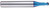 YG1 G8A54006 | 2/85" Diameter x 13/55" Shank x 1 31/32" OAL x 2/85" LOC 2 Flute Blue Coated Carbide Ball Nose End Mill