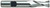 YG1 E9983048 | 3/4" Diameter x 3/4" Shank x 3-7/16" OAL x 1-5/16" LOC 2 Flute Bright Coated Premium HSS-PM Square Length End Mill