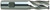 YG1 E9990108 | 1-1/8" Diameter x 1" Shank x 4-1/2" OAL x 2" LOC 6 Flute Bright Coated Premium HSS-PM Roughing End Mill