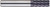 YG1 GM649016 | 1/4" Diameter x 1/4" Shank x 3/4" LOC x 3" OAL x 1/100" Radius 4 Flute Carbide Corner Radius End Mill