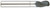 YG1 EI881025 | 6/61" Diameter x 13/55" Shank x 3/19" LOC x 2-25/69" OAL x 3/61" Radius 3 Flute Diamond Coated Carbide Ball Nose End Mill