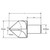 Keo 917-000-277 | 0.500" Diameter x 1.250" Shank Length x 3.000" OAL HSS-Co Countersink