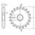 Keo 900-000-017 | 4.000" Diameter x 1.250" Shank x 1.000" Width x 60 Degree Angle 20 Teeth Uncoated HSS Double Angle Cutter