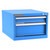 Champion Tool Storage NWS600-0202-ILC-BB | 22-3/16" Width x 15-3/4" Height x 22-1/2" Depth 2 Drawer 13 Compartment Powder Coated Steel Modular Compartment Cabinet - Bright Blue
