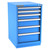 Champion Tool Storage NWS1500-0602-ILC-FTB-BB | 22-3/16" Width x 35-7/8" Height x 22-1/2" Depth 6 Drawer 63 Compartment Powder Coated Steel Modular Compartment Cabinet - Bright Blue