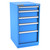 Champion Tool Storage NWS1800-0501-ILC-FTB-BB | 22-3/16" Width x 41-3/4" Height x 22-1/2" Depth 5 Drawer 38 Compartment Powder Coated Steel Modular Compartment Cabinet - Bright Blue