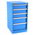 Champion Tool Storage NWS1800-0502-ILC-FTB-BB | 22-3/16" Width x 41-3/4" Height x 22-1/2" Depth 5 Drawer 25 Compartment Powder Coated Steel Modular Compartment Cabinet - Bright Blue