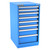 Champion Tool Storage NWS1800-0801-ILC-FTB-BB | 22-3/16" Width x 41-3/4" Height x 22-1/2" Depth 8 Drawer 90 Compartment Powder Coated Steel Modular Compartment Cabinet - Bright Blue